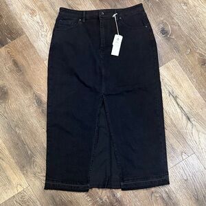 NWT! Sanctuary Black Denim Maxi Skirt, Women’s size 30, Brand New!